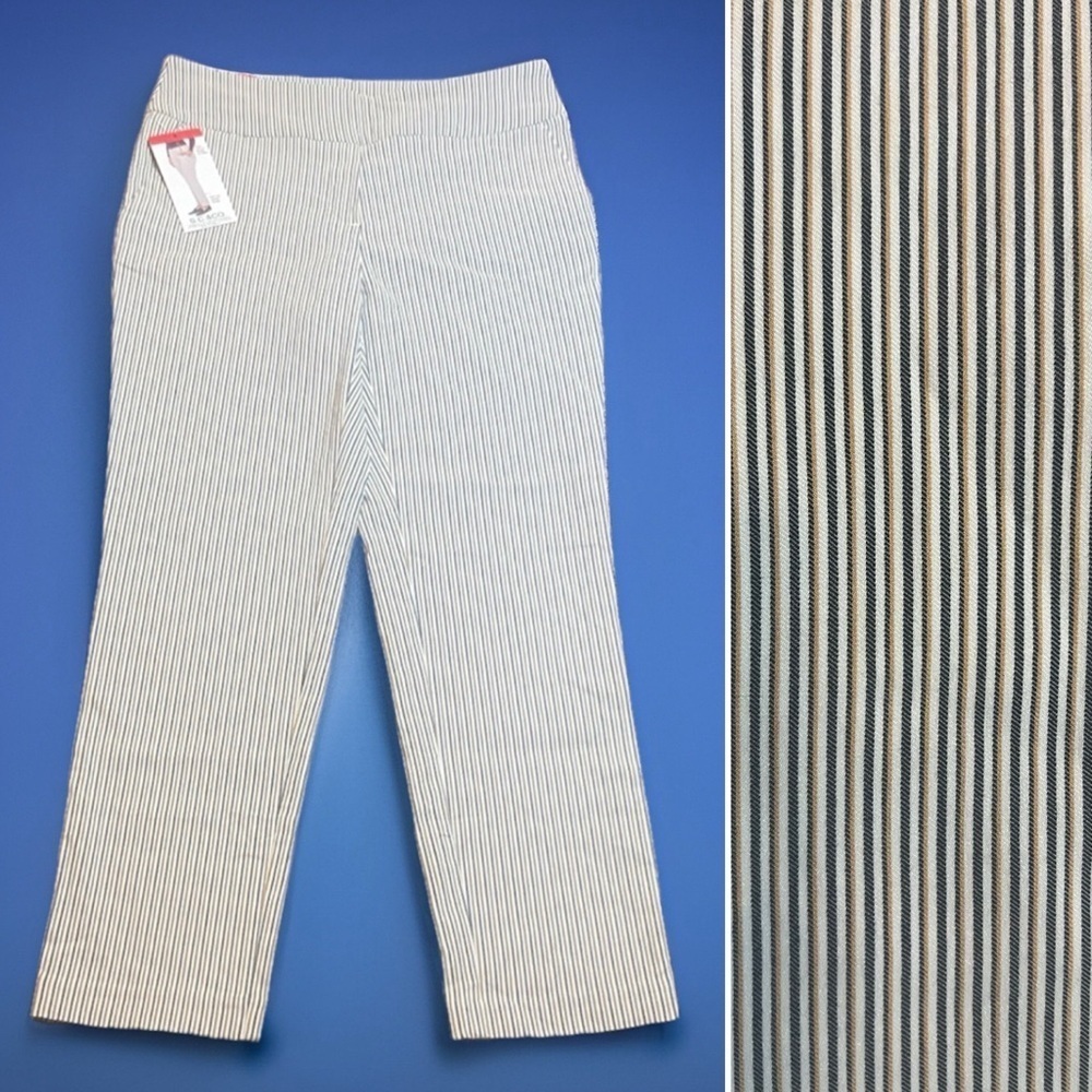 NWT S.C.&CO Striped Slim Leg Stretch Pants Medium sz 8